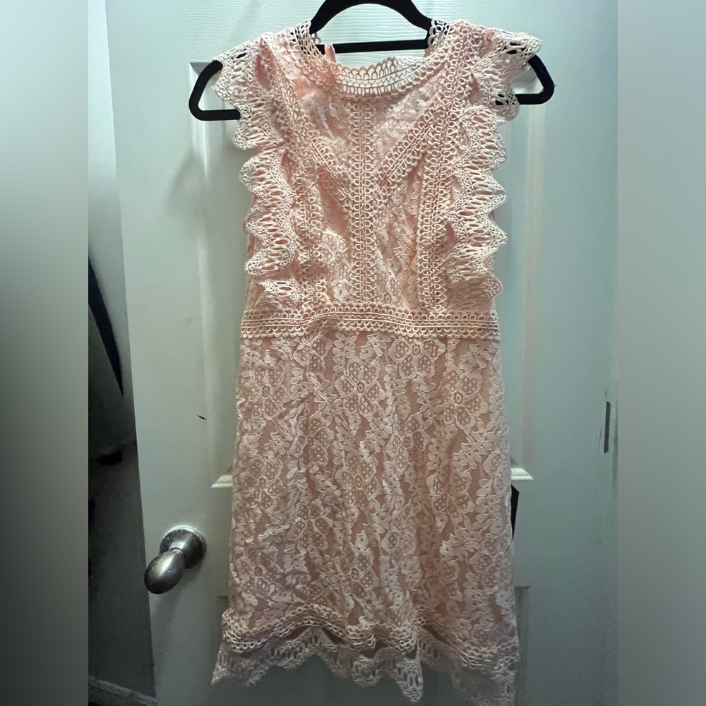 Pink lace Lulu’s dress